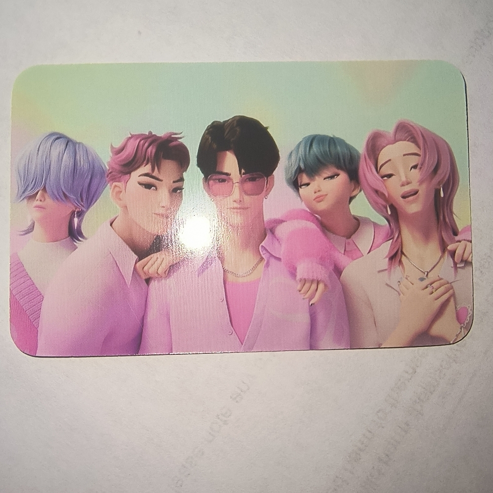 K-Pop Inspired Pink Character Photo Card Kpop Demon Hunters Jinu